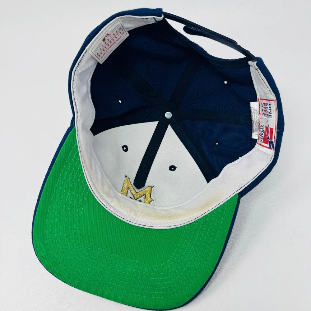 VTG Milwaukee Brewers‎ MLB Baseball Cap Snapback Blue M Logo Sports Specialties